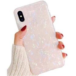 Compatible iPhone Xs/X Case for Girls Women, GYZCYQ Cute Phone Case Glitter Pretty Design Protective Shockproof Pearly-Lustre Shell Slim Soft TPU Cover Compatible for iPhone Xs/X Case (Colorful)