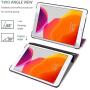 ORIbox Case for iPad 7th 10.2(2019)/iPad Air 3rd 10.5(2019) /iPad Pro 2nd 10.5(2017), Premium Silk Pattern Trifold Stand Smart Cover with Hard PC Back Cover, 10.2/10.5 inch,Purple