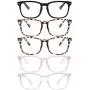 Blue Light Blocking Glasses,Square Nerd Eyeglasses Frame Anti Blue Ray Computer Game Glasses Anti Eyestrain & UV(5Pcs)