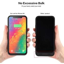 voo Battery Case for iPhone XR, 6800mAh Protective Portable Charging Case Rechargeable Battery Pack for iPhone XR External Battery Phone Cover 6.1 inch Battery Case - Black