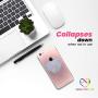 Senoj Forever: Heart Shape Phone Socket Mount Expanding Phone Holder Grip and Universal Collapsible Stand for Smartphones and Tablets - Glossy (Opal)