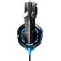 Evo Core Phenom MEGA Gaming Headset with Boom Mic, LED Glow Lights, XL Ear Pads 50mm Drivers, Compatible with PS4, Xbox and Mobile Phone Gaming (Blue)