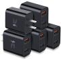 Quick Charge QC 3.0 USB Wall Charger, Costyle 5 Pack 30W Dual 2 Ports Adapter (QC 3.0 & 5V 2.4A) Adaptive Fast Charging Block Compatible for iPhone 11 XS XR, Samsung Galaxy S10 S9, iPad, HTC, LG(Black)
