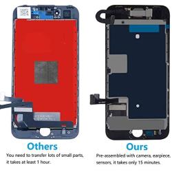 for iPhone 8 Screen Replacement [Black], Mobkitfp 4.7" Full Assembly LCD Display Digitizer with Front Camera+Ear Speaker+Sensors+Waterproof Seal+Repair Tools+Screen Protector for A1863, A1905,A1906