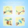 iClever HS14 Kids Headphones for Boys Girls- Wired Headphones for Kids with 94dB Volume Control, Tangle-Free Cord, Foldable, Childs Headphones for iPad Tablet Kindle Airplane School - Blue/Yellow