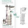 TomCare Toilet Paper Holder Toilet Paper Stand 4 Raised Feet Bathroom Accessories Portable Tissue Paper Dispenser Reserve Free Standing Toilet Paper Roll Storage Shelf Bathroom Bronze
