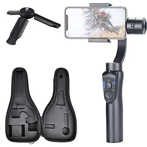3-Axis Gimbal Stabilizer for iPhone 11 PRO MAX X XR XS SE Android Cell Phone Smartphone Vlog Youtuber Live Video Record, Handheld Anti-Shake Gimble with Zoom Control Auto Tracking 3-Axis Gimbal Stabilizer for iPhone 11 PRO MAX X XR XS SE Android Cell Phone Smartphone Vlog Youtuber Live Video Record, Handheld Anti-Shake Gimble with Zoom Control Auto Tracking