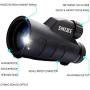SMIZZE HD Monocular Telescope 12x50 High Definition BAK-4 FMC Glass Lens Waterproof Fogproof Shockproof One Hand Focus Durable Compact Starscope Bird-Watching Hunting Concerts Travel Wildlife Hiking