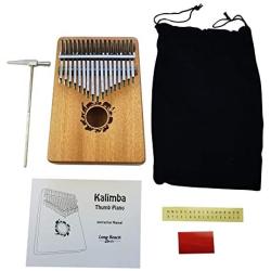 Kalimba Thumb Piano 17 Keys, Mahogany African Style Mbira, Portable Finger Piano for Kids, Adults, and Beginners