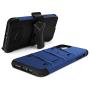 Zizo Bolt Cover - Case for iPhone 11 with Military Grade + Glass Screen Protector & Kickstand and Holster (Blue/Black)