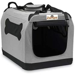 Zampa Pet Portable Crate – Great for Travel, Home and Outdoor – for Dog’s, Cat’s and Puppies – Comes with A Carrying Case