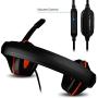 Gaming Headset,DLAND 3.5mm Wired Bass Stereo Noise Isolation Gaming Headphones with Mic for Laptop Computer, Cellphone, PS4 and so on- Volume Control (Black and Orange)