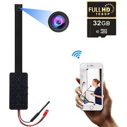 Mini WiFi Hidden Camera DIY Spy Camera,1080P Wireless Spy Nanny Cam,Remote Monitoring and Live View Via Smartphone APP,Easy Setup Security Camera for Home, Nanny, Car, Office, Room, Indoor, Outdoor