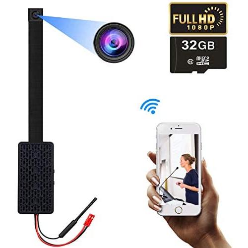 Mini WiFi Hidden Camera DIY Spy Camera,1080P Wireless Spy Nanny Cam,Remote Monitoring and Live View Via Smartphone APP,Easy Setup Security Camera for Home, Nanny, Car, Office, Room, Indoor, Outdoor