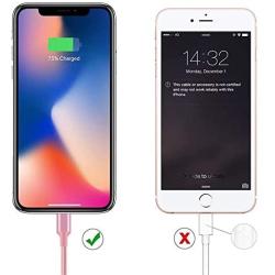 Phone 11 Charger, USB C to Charging Cable [3ft 6ft 10ft] Powerline for Phone 11/11 Pro/11 Pro Max/X/XS/XR/XS Max/8/8 Plus, Supports Power Delivery（Rose）