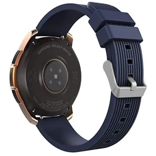 MoKo Band Compatible with Samsung Galaxy Watch 3 45mm/Galaxy Watch 46mm/Galaxy Gear S3 Classic/Frontier/Ticwatch pro/E2/S2/Huawei Watch GT 2e 46mm, 22mm Silicone Replacement Strap - Midnight Blue MoKo Band Compatible with Samsung Galaxy Watch 3 45mm/Galaxy Watch 46mm/Galaxy Gear S3 Classic/Frontier/Ticwatch pro/E2/S2/Huawei Watch GT 2e 46mm, 22mm Silicone Replacement Strap - Midnight Blue
