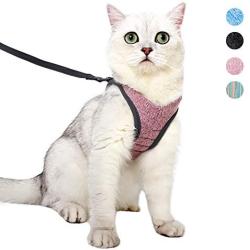 Heywean Cat Harness and Leash - Ultra Light Escape Proof Kitten Collar Cat Walking Jacket with Running Cushioning Soft and Comfortable Suitable for Puppies Rabbits