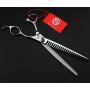 Purple Dragon 8.0 inch Professional Pet Grooming Scissors - Dog Chunker Shears - Adult Animal Thinning Hair Shears for Pet Groomer or Family DIY