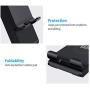 Cell Phone Stand，SAIJI Adjustable Foldable Portable Holder Cradle，Phone Dock for Desk Table，Compatible with Phone 11 Pro xs xr x se 8，All Android Smartphones-Black