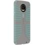 Speck Products CandyShell Grip Case for Moto Z Droid Smartphone, Sand Grey/Aloe Green