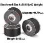 Simthread Size A Prewound Bobbin Thread with Storage Plastic Box Bundle | White+Black Colors & 25pcs White Color