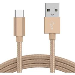 USB C Cable 6ft - by TalkWorks | Braided Type C Charging Cable Heavy Duty Fast Charger | Nintendo Switch, Android for Samsung Galaxy S20 / S10 / S9 / S8, Google Pixel, Moto, LG - Gold