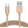 USB C Cable 6ft - by TalkWorks | Braided Type C Charging Cable Heavy Duty Fast Charger | Nintendo Switch, Android for Samsung Galaxy S20 / S10 / S9 / S8, Google Pixel, Moto, LG - Gold