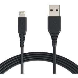 AmazonBasics MFi-Certified Lighting to USB A Cable for Apple iPhone and iPad - 10 Feet (3 Meters) - Black