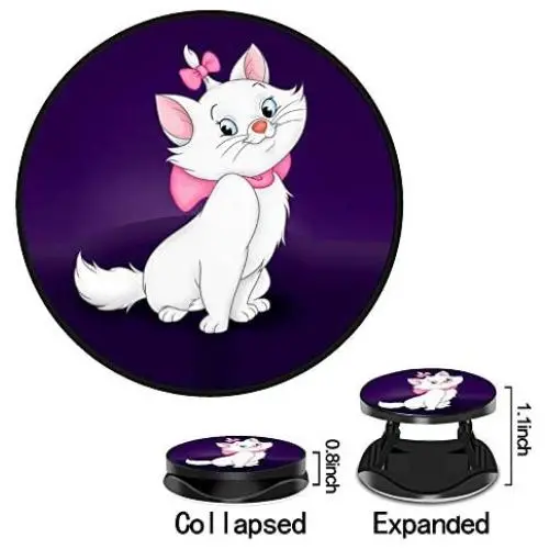 Cell Phone Finger Stand Holder, Aristocats Marie cat Pink Grip Foldable Phone Mount Expanding Kickstand Compatible with All Tablets and Smartphones Cell Phone Finger Stand Holder, Aristocats Marie cat Pink Grip Foldable Phone Mount Expanding Kickstand Compatible with All Tablets and Smartphones