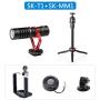 Sevenoak SK-T1 Tripod Mount Grip & by-MM1 3.5mm Shotgun Microphone & MQ-PR1 Wireless Remote Control Shutter Release for iOS iPhone 11 X 8 7 7 Plus 6s 6 iPad iPod Touch Samsung Android Smartphone