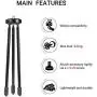 Ring Light Tripod,Adjustable Mini Travel Ring Light Accessories Portable Camera Stand Holder with Universal 1/4 Screw,Apply to Phone,Ring Light,Mini Camera,GoPro Selfie SLR Sports Camera…(Only Tripod) Ring Light Tripod,Adjustable Mini Travel Ring Light Accessories Portable Camera Stand Holder with Universal 1/4 Screw,Apply to Phone,Ring Light,Mini Camera,GoPro Selfie SLR Sports Camera…(Only Tripod)
