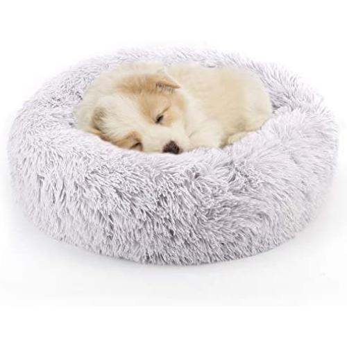 NOYAL Donut Dog Cat Bed, Soft Plush Pet Cushion, Anti-Slip Machine Washable Self-Warming Pet Bed - Improved Sleep for Cats Small Medium Dogs (Multiple Sizes)