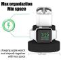 Moretek Charger Stand for Apple Watch 38mm 42mm 40mm 44mm iWatch Series 1 2 3 4 5 Apple Watch Charging Stand Holder, AirPods Accessory Charger Dock (Black)