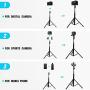 Selfie Stick Tripod 52 Inch Cell Phone Tripod Stand with Bluetooth Remote Smartphone for iPhone 11 Xs X 6 7 8, Android Cellphone Gopro Camera Mount Portable Monopod Feet Travel Lightweight Selfie Stick Tripod 52 Inch Cell Phone Tripod Stand with Bluetooth Remote Smartphone for iPhone 11 Xs X 6 7 8, Android Cellphone Gopro Camera Mount Portable Monopod Feet Travel Lightweight