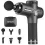 Percussion Massager, Handheld Cordless Deep Tissue Massage Gun for Muscle Relief and Recovery, Powerful Quiet Electric Drill Massager Includes 6 Heads and Portable Carrying Case - Black Percussion Massager, Handheld Cordless Deep Tissue Massage Gun for Muscle Relief and Recovery, Powerful Quiet Electric Drill Massager Includes 6 Heads and Portable Carrying Case - Black