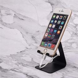 Eaglcter Adjustable Cell Phone Stand Aluminum Alloy Stable Phone Holder for Desk, Compatible with Mobile Phone/iPad (Black)