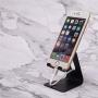 Eaglcter Adjustable Cell Phone Stand Aluminum Alloy Stable Phone Holder for Desk, Compatible with Mobile Phone/iPad (Black)