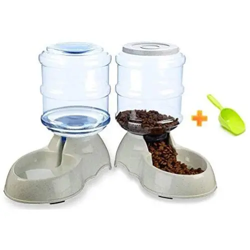 Ito Rocky Pet Feeding Solution Automatic Cat & Dog Cafe Feeder and Water Dispenser in Set with Food Scoop 6-Meal Automatic Food Dispenser for Small/Middle Puppy and Kitten