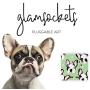 Glamsockets Decorative Wall Mount Surge Protector with 3 Outlets, Dual USB Charging Ports and Phone Holder - USB Charging Center/Multi Function Wall Tap (Glamdog Maurice)