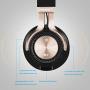 Bluetooth Headphones, Riwbox XBT-880 Wireless Bluetooth Headphones Over Ear with Microphone and Volume Control Wireless and Wired Foldable Headset for iPhone/iPad/PC/Cell Phones/TV (Black&Gold)