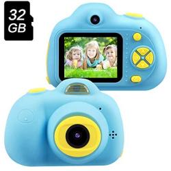 Best Birthday Gifts for Boys Age 3-8,OMWay Kids Digital Video Camera for Boys,Toys for Boys 4 5 6 7 8 Year Old,8MP HD Camcorders,Blue(32GB SD Card Included).