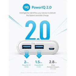 Anker PowerCore II 20000, 20100mAh Portable Charger with Dual USB Ports, PowerIQ 2.0 (up to 18W Output) Power Bank, Fast Charging for iPhone, Samsung and More (Compatible with Quick Charge Devices)