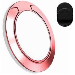 Worlds Slimmest Phone Ring Holder,Attom Tech Ultra Thin Cell Phone Ring Stand for Magnetic Car Mount Hook Compatible for iPhone Xs XR X 8 7 Plus 6S 6 5s 5 SE,Galaxy S8 S7 S6 Edge,Note 8 (Rose Gold)