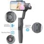 FeiyuTech Vimble 2 Stabilizer 3-Axis Handheld Gimbal with 183mm Telescoping Pole,Fits iPhone Series/Huawei/XIAOMI/MEIZU/Samsung/Oppo/Nubia and Other Smartphones Width Between 57 and 84 mm,Space Gray