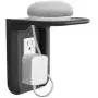 WALI Wall Shelf Standard Vertical Duplex Décor Outlet with Cable Channel Charging for Cell Phone, Dot 1st and 2nd 3rd Gen, Google Home, Speaker up to 10 lbs (OLS001-B), 1 Pack, Black