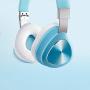 KOIUJ Gaming Headset Head-Mounted Wireless Bluetooth Headphones 4.1 Stereo Folding Over Ear with Noise Reduction Mobile Phone Computer Music Game (Color : Blue)