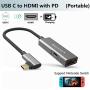 USB C HDMI Charging Adapter Compatible with Nintendo Switch, HDMI Dock for Samsung Dex S10/S9/S8 Plus,Note 10/9/8, Type-C to HDMI 4K 60Hz Power PD Converter