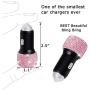 Dual USB Car Charger Bling Bling Handmade Rhinestones Crystal Car Decorations for Fast Charging Car Decors Pink for iPhone, iPad Pro/Air 2/Mini, Samsung Galaxy Note 9 8 S9 S9+,LG, Nexus, HTC, etc