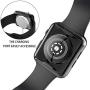 [2-Pack] Julk Case for Apple Watch Series 5 / Series 4 Screen Protector 44mm, 2019 New iWatch Overall Protective Case TPU HD Ultra-Thin Cover for Series 5/4 (1 Black+1 Transparent)