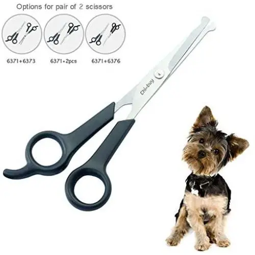 Professional Pet Grooming Scissors with Round Tip Stainless Steel Dog Eye Cutter for Dogs and Cats, Professional Grooming Tool, Size 6.70" x 2.6" x 0.43"